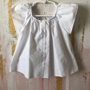 Zara girls flutter sleeve blouse